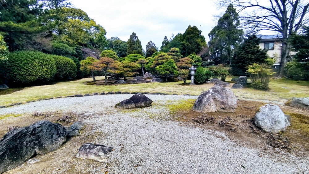 The Japanese dry garden view in Hensyoin temple garden